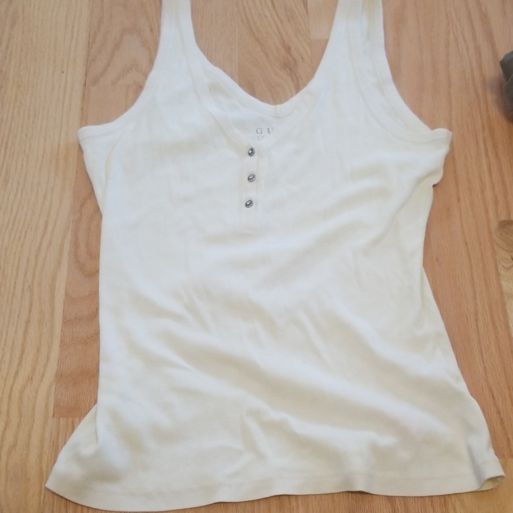 Guess tank top light yellow